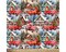Christmas Town Red Trucks Cotton Fabric | By the Yard | Sewing and Crafting | 44 inches wide